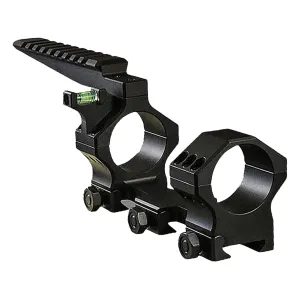 Hawkins Precision Heavy Tactical 1-Piece 35mm Picatinny Scope Mount with Offset Level Cap and Picatinny Rail Matte Low