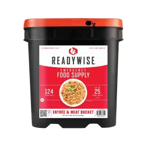ReadyWise 124 Serving Entree & Meat Bucket Freeze Dried Food Bucket