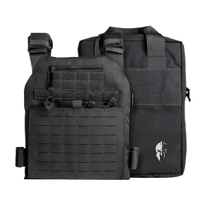 Spartan Armor Tactical Response Plate Carrier with Carry Bag Black