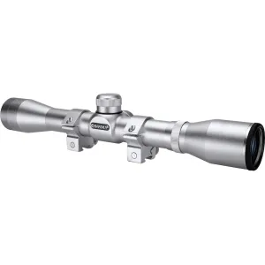 Barska Plinker-22 Rimfire Rifle Scope 1" Tube 4x 32mm 30/30 Reticle Silver