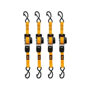 Muddy Retractable Ratchet Straps Orange 4PK