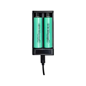 DNT 18650 Flat top Battery 2PK with Charger
