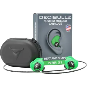 Decibullz PRO Custom Molded Ear Plugs Green