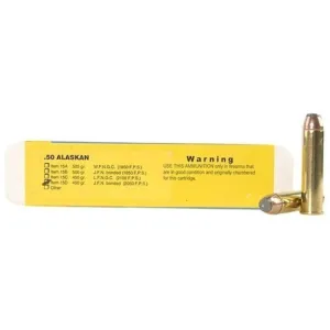 Buffalo Bore 50 Alaskan Ammo 450 Grain Jacketed Flat Nose Bonded Core Box of 20