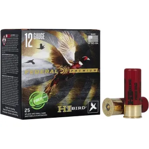 Federal Premium Hi-Bird Fiber Wad 12 Gauge Ammo 2-3/4" #5 Lead Shot 1-1/4 oz Case of 250 (10 Boxes of 25)