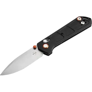 Boker Knives Kihon Mini Pocket Knife 2.76" Drop Point D2 Satin Blade Glass Filled Nylon Handle Black