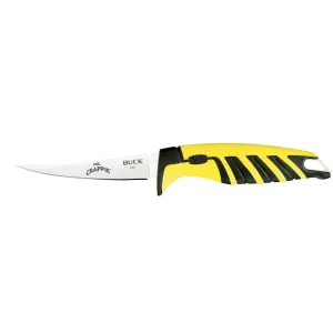 Buck Mr. Crappie Slab Shaver Fillet Knife 4" 420J2 Steel Blade Nylon Handle Yellow