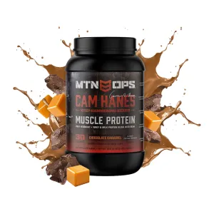 MTN OPS Cam Hanes Keep Hammering Protein Powder Chocolate Caramel 30 Servings