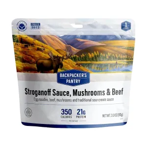 Backpacker's Pantry Stroganoff with Egg, Noodles, Beef & Mushrooms Freeze Dried Food