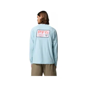 Columbia Men's PFG Solar Stream II Graphic Long Sleeve Crew Neck Shirt Marine Light Medium