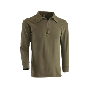 Military Surplus German Tricot Quarter Zip Shirt Grade 2 Olive Drab XL