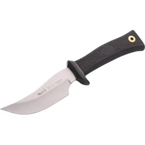 Muela PIK-AS Fixed Blade Knife 3.81" Clip Point Nitro-42 Satin Blade Rubber Handle Black