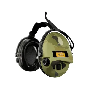 Sordin Supreme Pro X Electronic Neck Band Ear Muffs Gel Ear Cups Camo