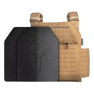 Spartan Armor Achilles Plate Carrier With Elaphros Gen 2 Lightweight Level III Composite Ballistic Plates Coyote Brown