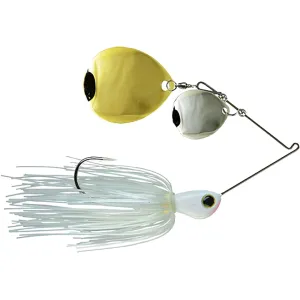 Picasso Titanium HP Double Colorado Spinnerbait 1/2oz White Pearl Nickel/Gold