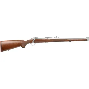 Ruger M77 Hawkeye International Bolt Action Rifle 6.5x55mm Swedish Mauser 18.5" Stainless Barrel Stainless Frame Walnut Field Stock
