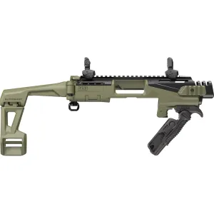FAB Defense KPOS Advanced Scout Pistol Chassis with Brace for Glock 17, 19 OD Green