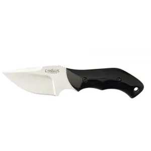 Camillus HT-7 Fixed Blade Hunting Knife 3.25" Drop Point 420 Stainless Steel Blade Rubber and ABS Handle Black