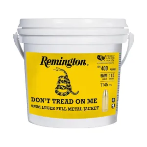Remington UMC Don't Tread On Me 9mm Luger Ammo 115 Grain Full Metal Jacket Bucket of 400