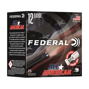 Federal Premium All American 12 Gauge Ammo 2-3/4" #9 Lead Shot 1 oz Box of 25