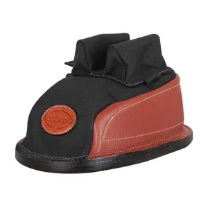 Edgewood Minigater Rear Shooting Rest Bag Tall with Regular Ears 3/4" Width Leather and Nylon Black Unfilled