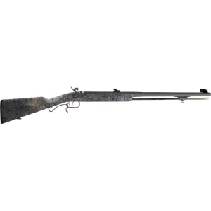 Traditions Shedhorn 50 Caliber Muzzleloading Rifle 26" Tungsten Cerakote Barrel Desert Web Stock Double Set Trigger with Peep Sight