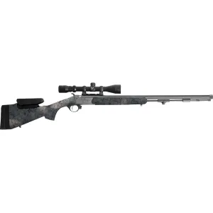Traditions Pursuit XT Pro Series 50 Caliber Muzzleloading Rifle 26" Tungsten Cerakote Barrel Desert Web 3.5-10x44mm Scope