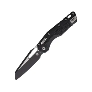 Microtech MSI Pocket Knife 3.88" Sheepsfoot Bohler M390MK Black Blade Polymer Handle Black
