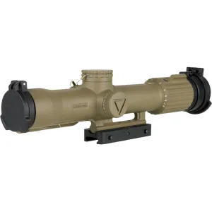 Trijicon VCOG Rifle Scope 30mm Tube 1-8x 28mm Illuminated MRAD Crosshair Reticle Cerakote Flak Dark Earth FIR-266 with Q-LOC Mount