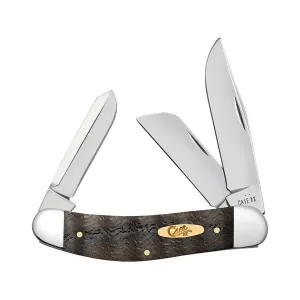 Case Sowbelly Pocket Knife 2.72" Clip Point, Sheepfoot, Spey Tru-Sharp Polished Blade Oak Handle Black