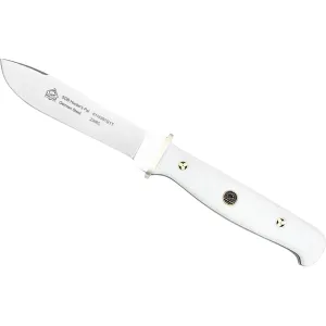 PUMA SGB Hunter's Pal Fixed Blade Knife 4" Drop Point DIN 1.4116 Satin Blade G-10 Handle White