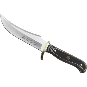 PUMA SGB Skinner Fixed Blade Knife 5.2" Trailing Point DIN 1.4116 Satin Blade G-10 Handle Black