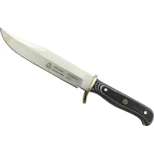 PUMA SGB Bowie Fixed Blade Knife 6.7" Clip Point DIN 1.4116 Satin Blade G-10 Handle Black