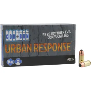Cor-Bon Urban Response 9mm Luger Ammo 100 Grain Polymer Tip Box of 50