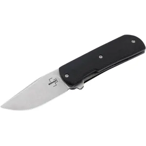 Boker Knives Urban Trapper Stubby Pocket Knife 1.97" Clip Point VG-10 Stonewashed Blade G-10 Handle Black