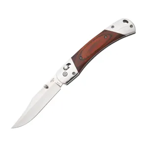 Bear & Son 2S97R Pocket Knife 2.75" Clip Point Sandvik 14C28N Satin Blade Rosewood Handle Rosewood