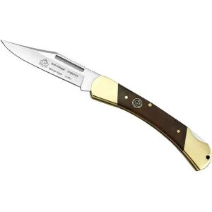 PUMA SGB Whitetail Pocket Knife 3.1" Clip Point DIN 1.4116 Satin Blade Jacaranda Wood Handle Brown