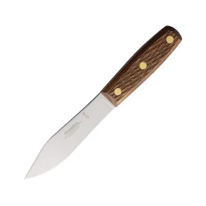 Dexter Russell Green River Traditional Fish Fixed Blade Knife 5" Drop Point Carbon Satin Blade Wood Handle Brown