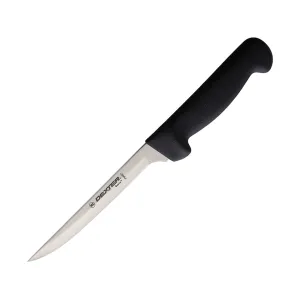 Dexter Russell Stiff Narrow Boning Fixed Blade Knife 6" Boning Carbon Satin Blade Synthetic Handle Black