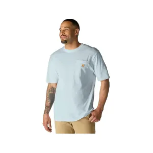 Carhartt Men's K87 Loose Fit Heavyweight Short Sleeve Crew Neck T Shirt Early Fog Large