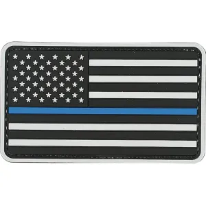 Voodoo Tactical American Flag Blue Line PVC Morale Patch