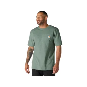 Carhartt Men's K87 Loose Fit Heavyweight Short Sleeve Crew Neck T Shirt Green Slate Heather XL Tall