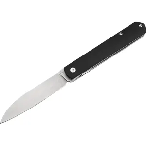 Boker Knives Fructis Pocket Knife 3.14" Drop Point Nitro-V Satin Blade G-10 Handle Black