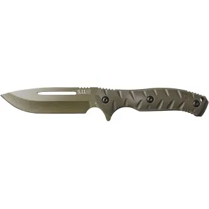 5.11 CFK 4 Fixed Blade Knife 4" Drop Point SCM435 Black Blade Fiberglass Reinforced Nylon (FRN) Handle Ranger Green
