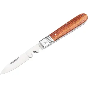 Boker Knives History Knife & Tool Cable Knife Pocket Knife 3.4" Drop Point 440A Satin Blade Stainless Steel Handle Rosewood