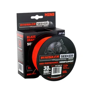 Whisker Seeker Tackle High Performance Catfish Monofilament Fishing Line 50lb 500yd Blaze Orange