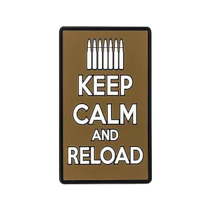 Voodoo Tactical Keep Calm And Reload PVC Morale Patch Coyote