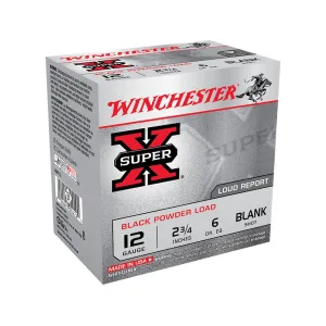 Winchester Super-X Black Powder Blank 12 Gauge Ammo 2-3/4" Blank Box of 25