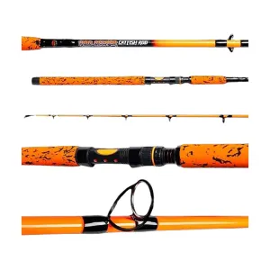 Whisker Seeker Tackle Hog Seeker 10' Spinning Rod Med Hvy Blaze Orange 2pc