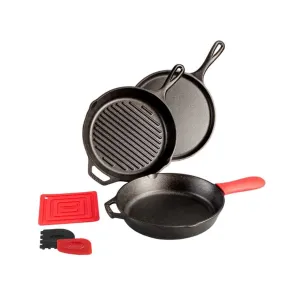 Lodge Essential Seasoned Cast Iron Pan Cooking Set